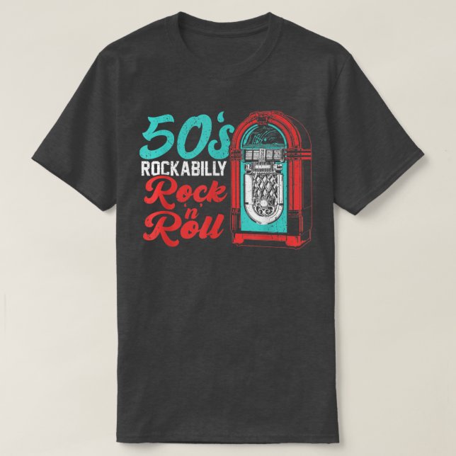 T-shirt Rock 'N' Roll Rock Music Rockabilly 1950 (Design devant)