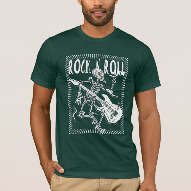 T-shirt Rock N Roll Skeleton (Devant)