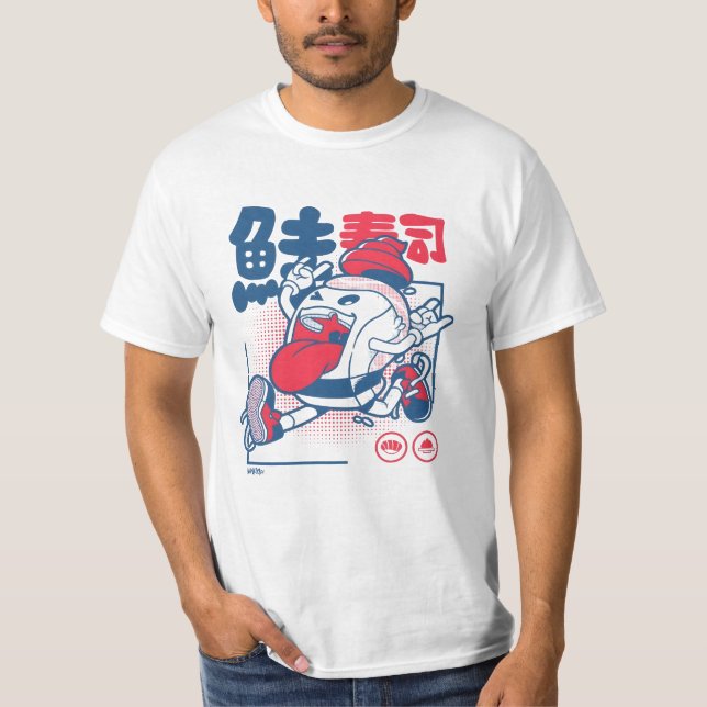 T-shirt Rock ’n’ Roll Sushi (Devant)
