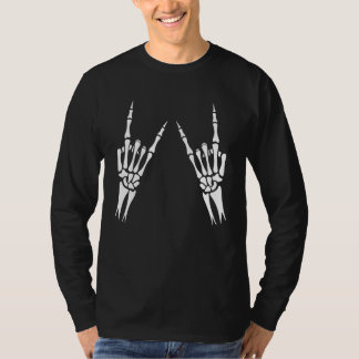 T-shirt Rock N Rouleau Skeleton Cool Halloween Rock