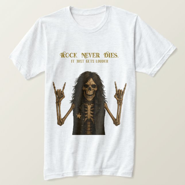 T-shirt Rock Never Moues | Rock & Metal (Design devant)