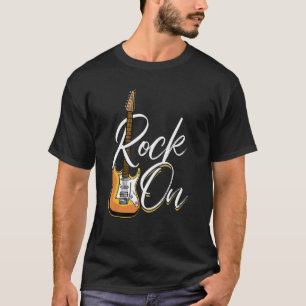 T-shirt Rock On Guitare Rock Électronique