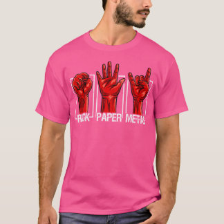 T-shirt Rock Paper Heavy Metal Funny Rock Music Fan Band M