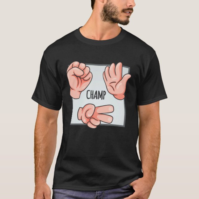 T-shirt Rock Paper Scissors  Hand Fun Game  for Kids (Devant)