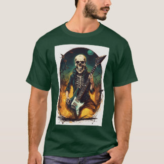 T-shirt Rock & Roll Inferno : Bold Skull Concert Poster Te
