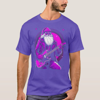 T-shirt Rock Roll Noël Santa Claus Guitare