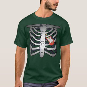 T-shirt Rock & Roll Skeleton Guitare Player Figurine Musiq
