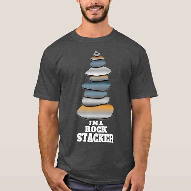 T-shirt Rock Stacking Rock Stacker Cairn Randonnée Don (Devant)