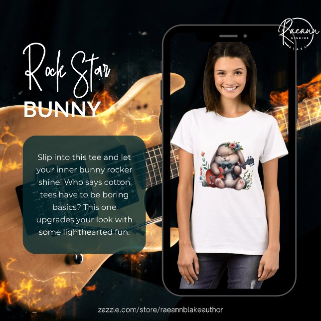T-Shirt Rock Star Bunny (Créateur téléchargé)