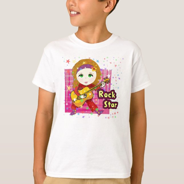 T-shirt Rock Star Girl (Devant)
