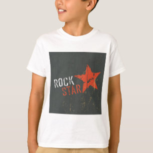 T-shirt Rock Star Grunge Étoile Rouge en détresse