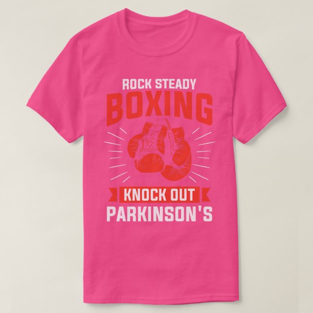 T-shirt Rock Steady Boxer Knock Out Parkinsons Boxer Long (Design devant)