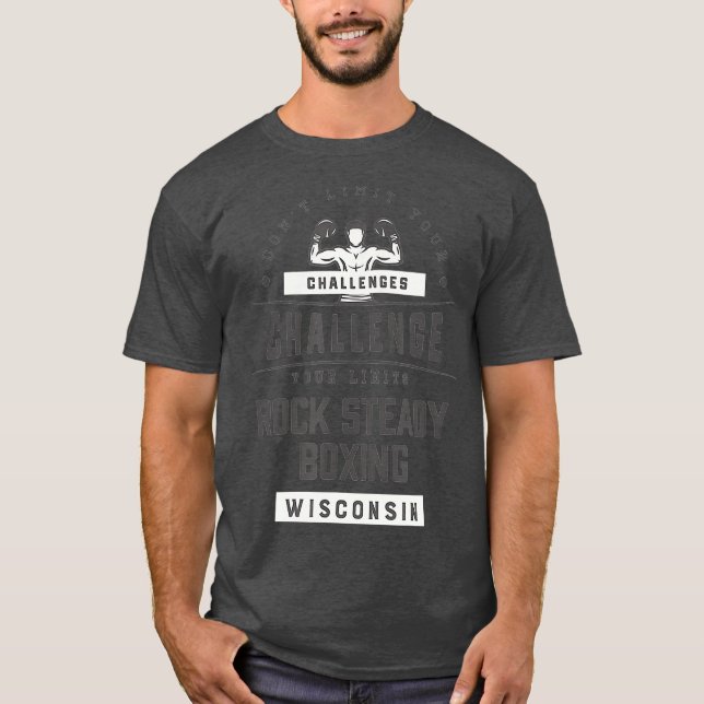 T-shirt Rock Steady Boxing Parkinsons Wisconsin (Devant)