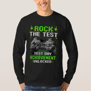 T-shirt Rock The Test Day Achievement Déverrouiller Gamer