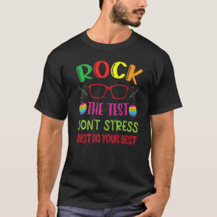 T-shirt Rock The Test Day Enseignants Étudiants Popup Fidg