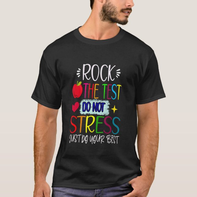 T-shirt Rock The Test Enseignant Test Jour Test Enseignant (Devant)