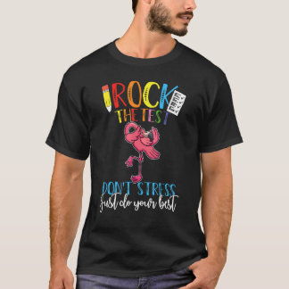 T-shirt Rock The Test Test Enseignants Jour Dabbing Flamin