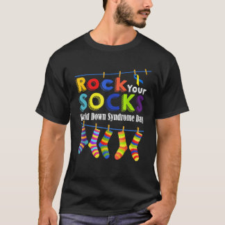 T-shirt Rock Your Socks mignonne 3 21 Trisomy 21 World Dow