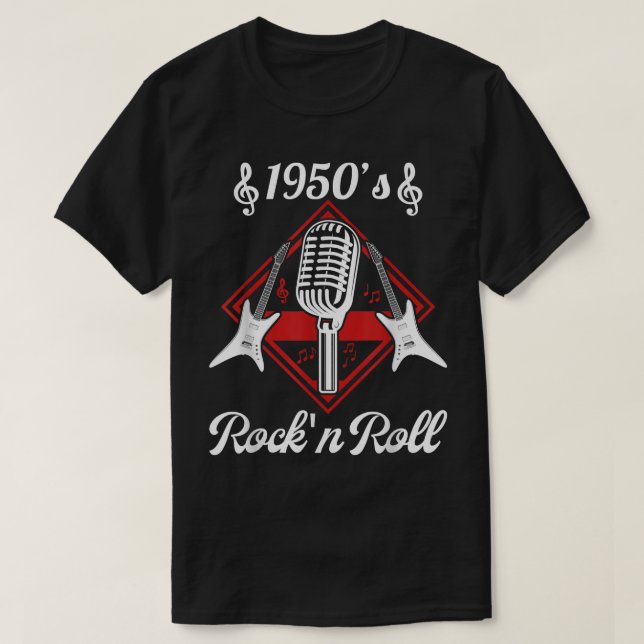 T-shirt Rockabilly les années 50 Rock et Roll Music (Design devant)