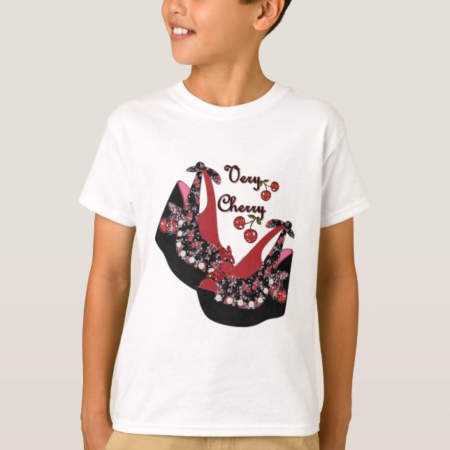 T-shirt Rockabilly Very Cherry Shoes (Devant)