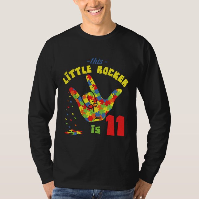 T-shirt Rocker Age 11 ans Né Puzzle Sensibilisation sur l' (Devant)