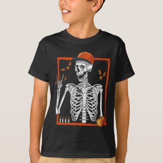 T-shirt Rocker Skeleton Rocher Main Rock Sur Costume Drôle