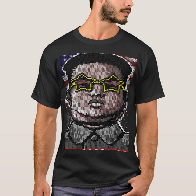 T-shirt Rocketman Kim Jong Un Drôle Trump laide Noël S (Devant)