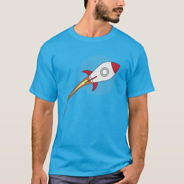 T-shirt Rocketship rouge (Devant)