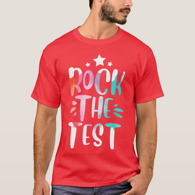 T-shirt Rockheestesting Day Motivationaleacher vintage (Devant)