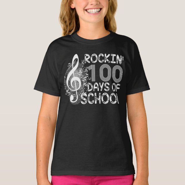 T-shirt rockin 100 jours d'école (Devant)