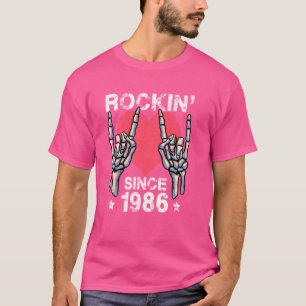 T-shirt Rockin Depuis 1986 Rock&Roll Anniversaire Rétro Ro