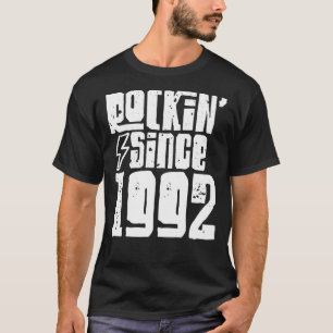 T-shirt Rockin Depuis 1992 Anniversaire Classique Vintage 