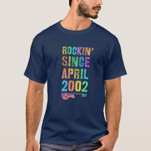 T-shirt Rockin' depuis AVRIL 2002 Vintage Rockstar 20Th Gi