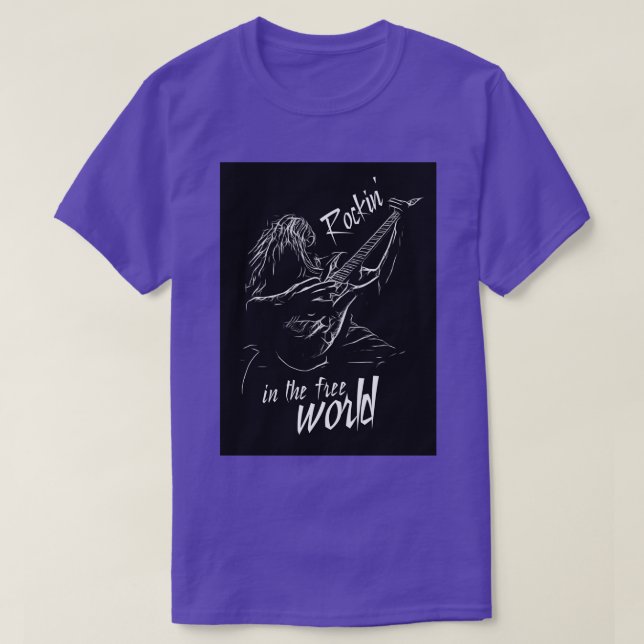 T-shirt rockin in the free world keep on rocking (Design devant)