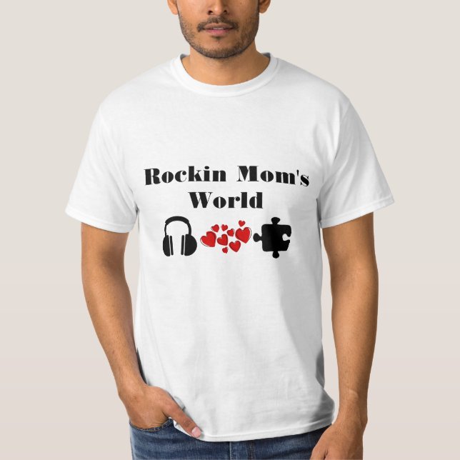 T-Shirt Rockin Mama Welt (Vorderseite)