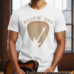 T-shirt Rockin' Papa Médaille Guitariste Fête des Pères