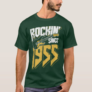 T-shirt Rockin' Since 1955 Vintage Rock Music Fan 67th Bir