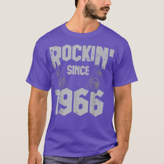 T-shirt Rockin' Since 1966 Vintage Rock Music Fan 56th Bir