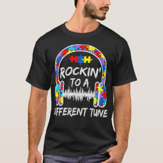 T-shirt Rockin To A Different Tune ADHD Autism Awareness P