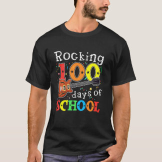 T-shirt Rocking 100 Jours D'École Guitare Musique Professe