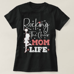 T-shirt Rocking The Cheer Maman Vie Drôle Pom-pom girl Drô