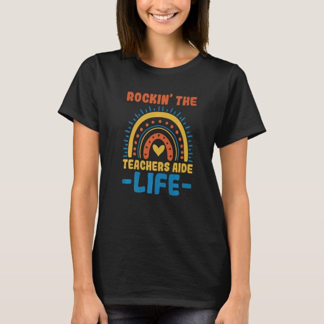 T-shirt Rockinu2019 les enseignants aide life Citation pou (Devant)