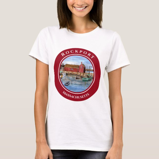 T-shirt Rockport Harbour Massachusetts Nouvelle-Angleterre (Devant)