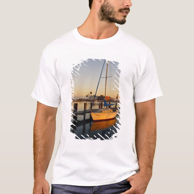 T-shirt Rockport, Texas, port au coucher du soleil (Devant)
