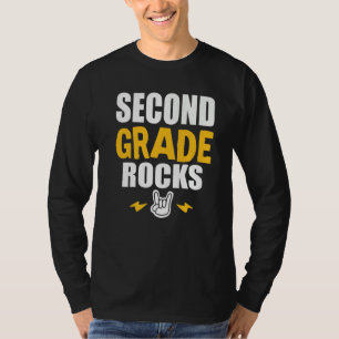 T-shirt Rocks De 2E Année Retour À L'École Musique Étudian