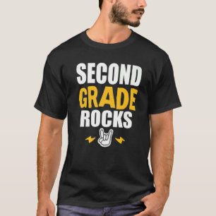 T-shirt Rocks De 2E Année Retour À L'École Musique Étudian
