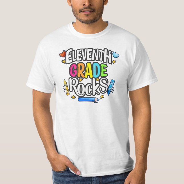 T-shirt Rocks de onzième année | Retour à l'école (Devant)