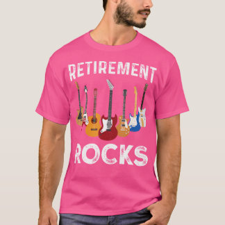 T-shirt Rocks de retraite drôle Guitariste Lecteur Guitare
