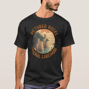 T-shirt Rocks National Lakeshore déprimé Rétro