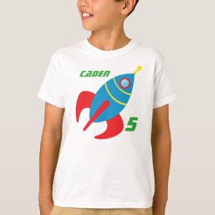 T-shirt Rockship Birthday Boy Monogramme Enfants